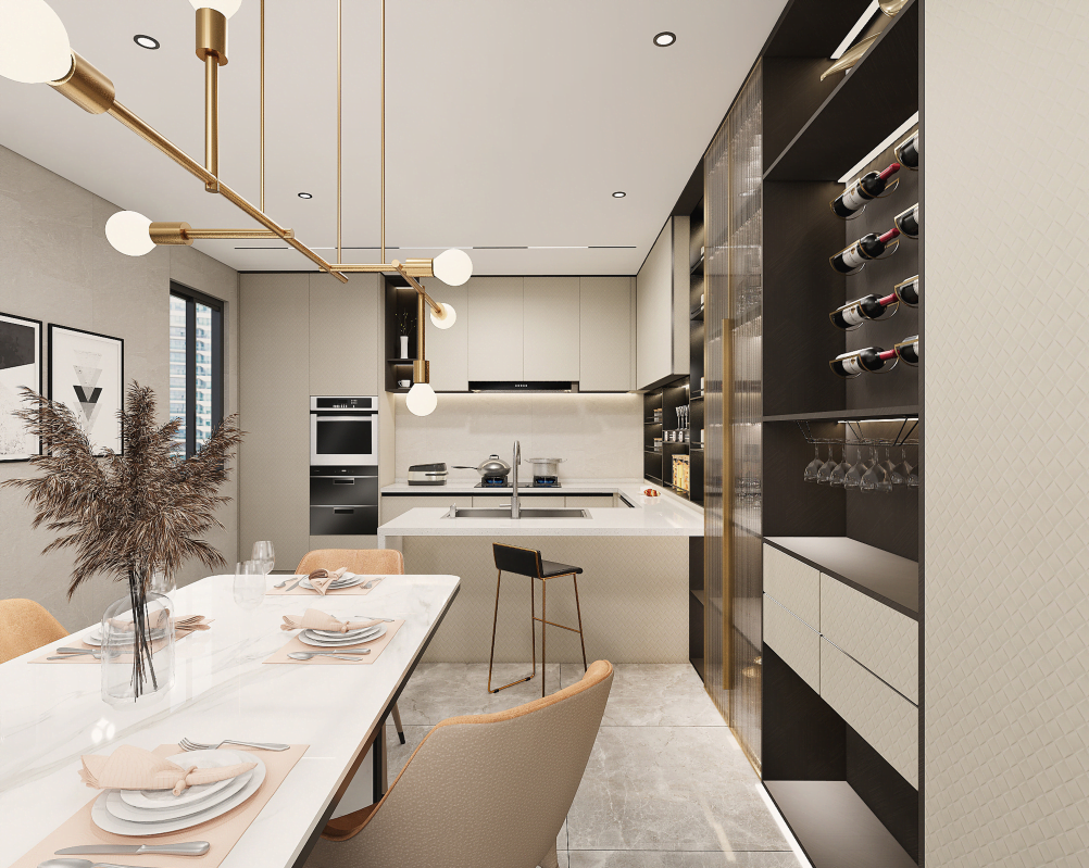 Custom high-quality WPC Kitchen cabinets at factory wholesale price in China