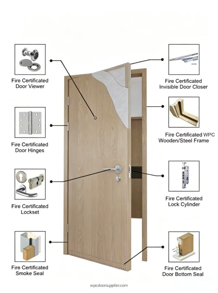 The Best Custom High-Quality Fire-resistant Waterproof Interior Full WPC doors at Factory Manufacturer Prices at wpcdoorsupplier.com from China